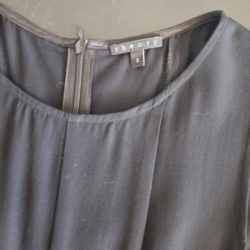 Theory Size‎ 2 Tufi Pax Sleeveless Fit and Flare Dress Pleated Cocktail Casual